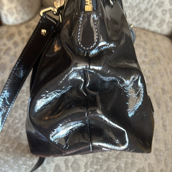 Armani Patent Leather Bag Crossbody Brown Emporio Bag - Picture 11 of 16